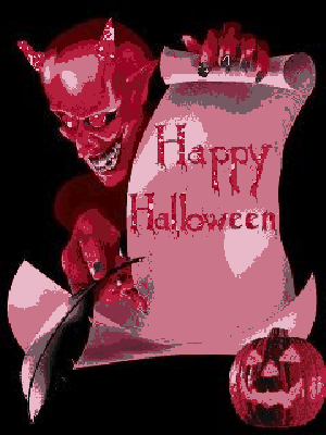 Diabeł szczęśliwego Halloween